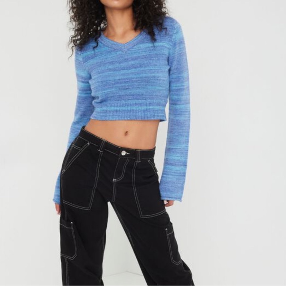 Garage Cropped V-Neck Sweater